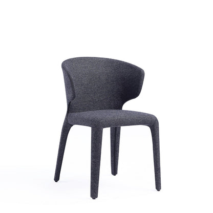 Conrad dining chair by HouseOfZazla in dark navy speckled fabric with metal legs on Tampa Home & Garden Store