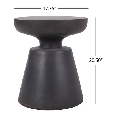 Outdoor lightweight concrete end table with half-sphere copper top by HouseOfZazla on Tampa Home & Garden Store