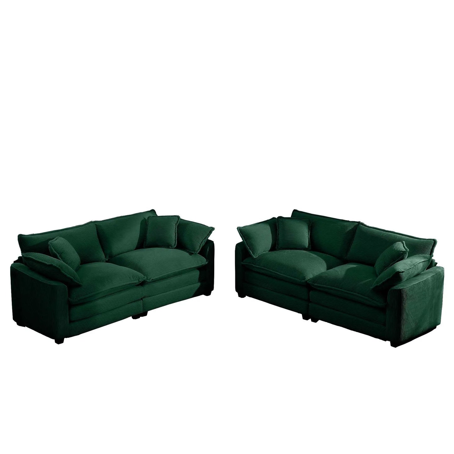 Elegant Sectional Sofa Set with Deep Seats
