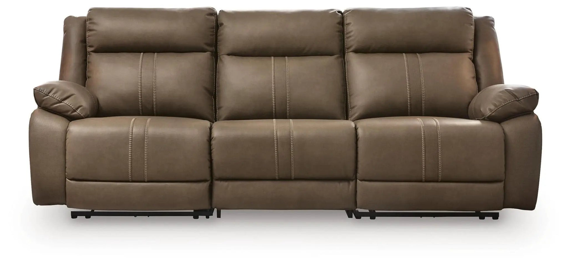 Max-Momentum reclining sectional in brown leather, three-seat sofa by Unique Piece Furniture on Tampa Home & Garden Store