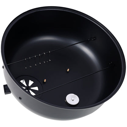 A Portable Charcoal Smoker and Grill for Outdoors