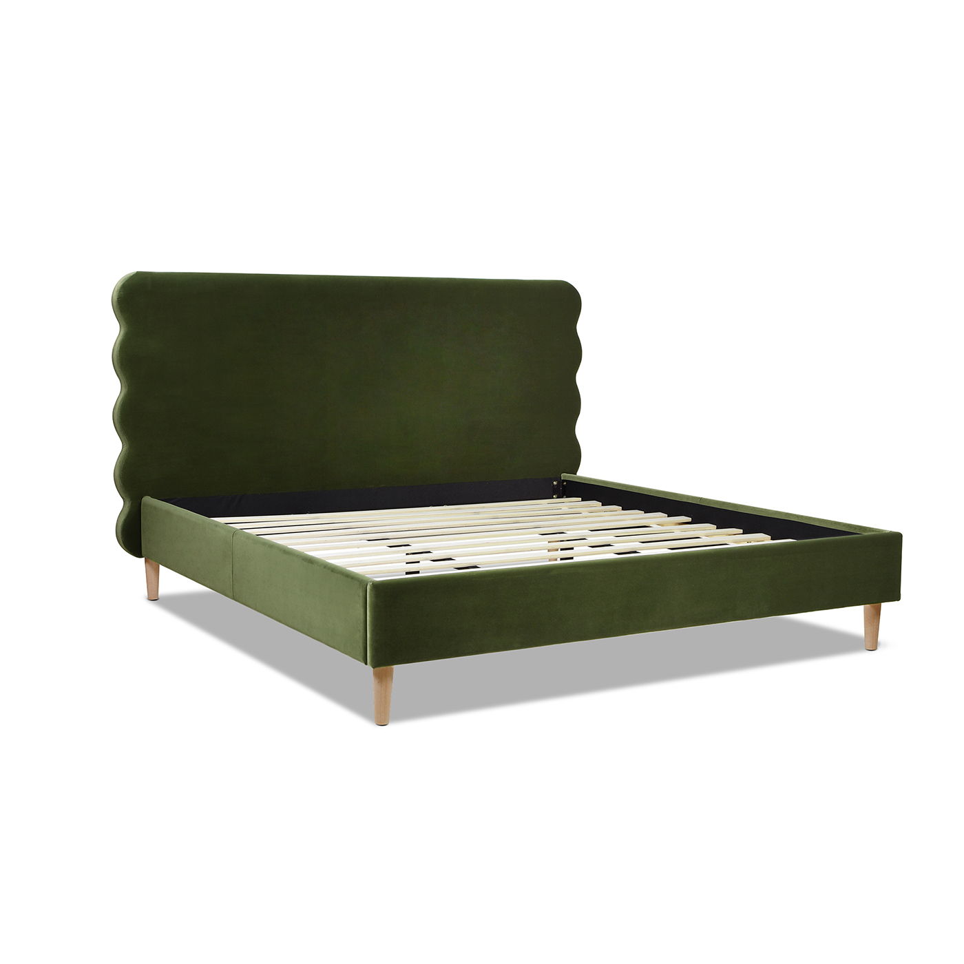 Stockholm Wavy Headboard and Platform Bed