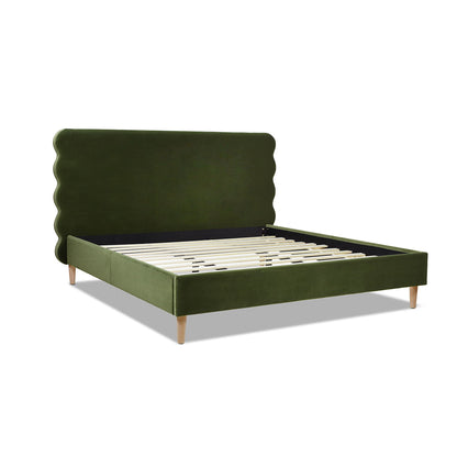Stockholm Wavy Headboard and Platform Bed