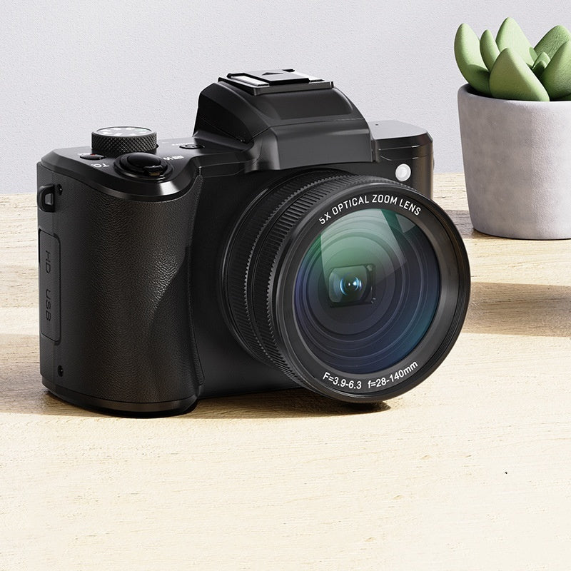 Retractable HD digital camera by Sell My Stuff with 5x optical zoom lens, black body on Tampa Home & Garden Store