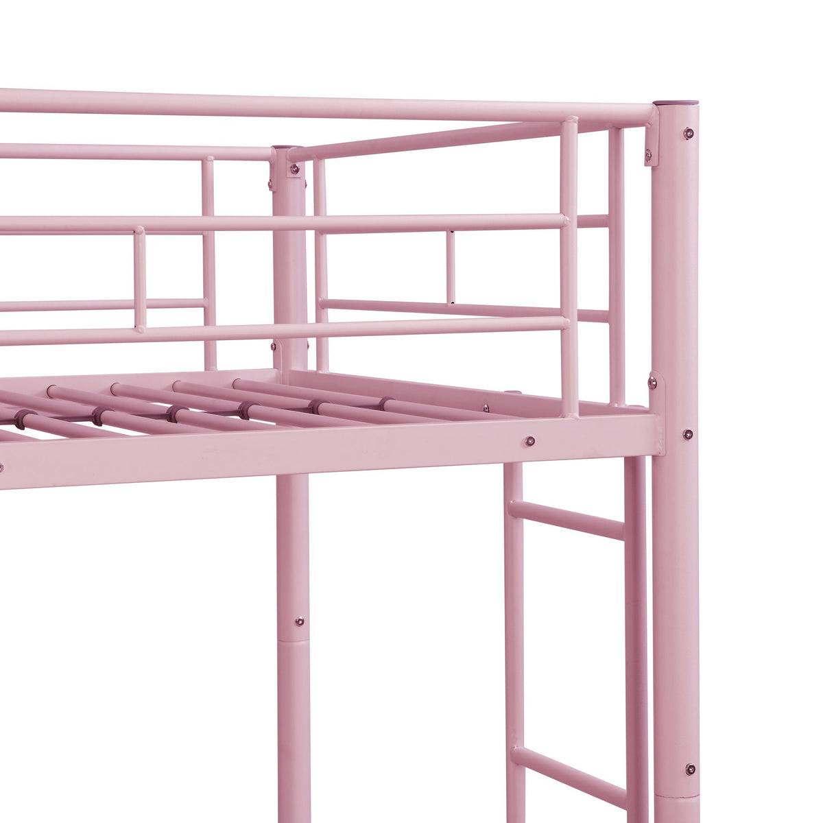 Pink bunk bed with trundle, metal frame and guard rails HouseOfZazla on Tampa Home & Garden Store