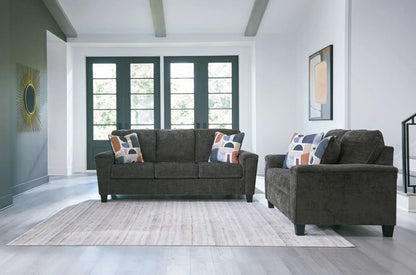Erinslane stationary chair & ottoman set in dark gray fabric, 2-piece by Unique Piece Furniture on Tampa Home & Garden Store