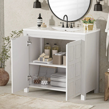Bathroom Vanity Organizer with Sink and Cabinet