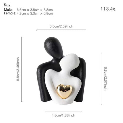 Creative couple figure decoration Newlywed home decoration Lover sculpture decoration figure desktop living room bookshelf decor - Tampa Home & Garden Store