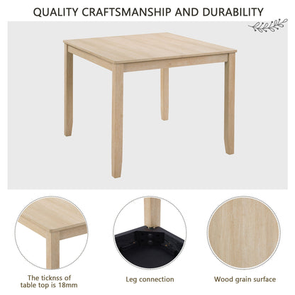 Modern 5-Piece Wooden Dining Table Set in Light Oak by HouseOfZazla on Tampa Home & Garden Store