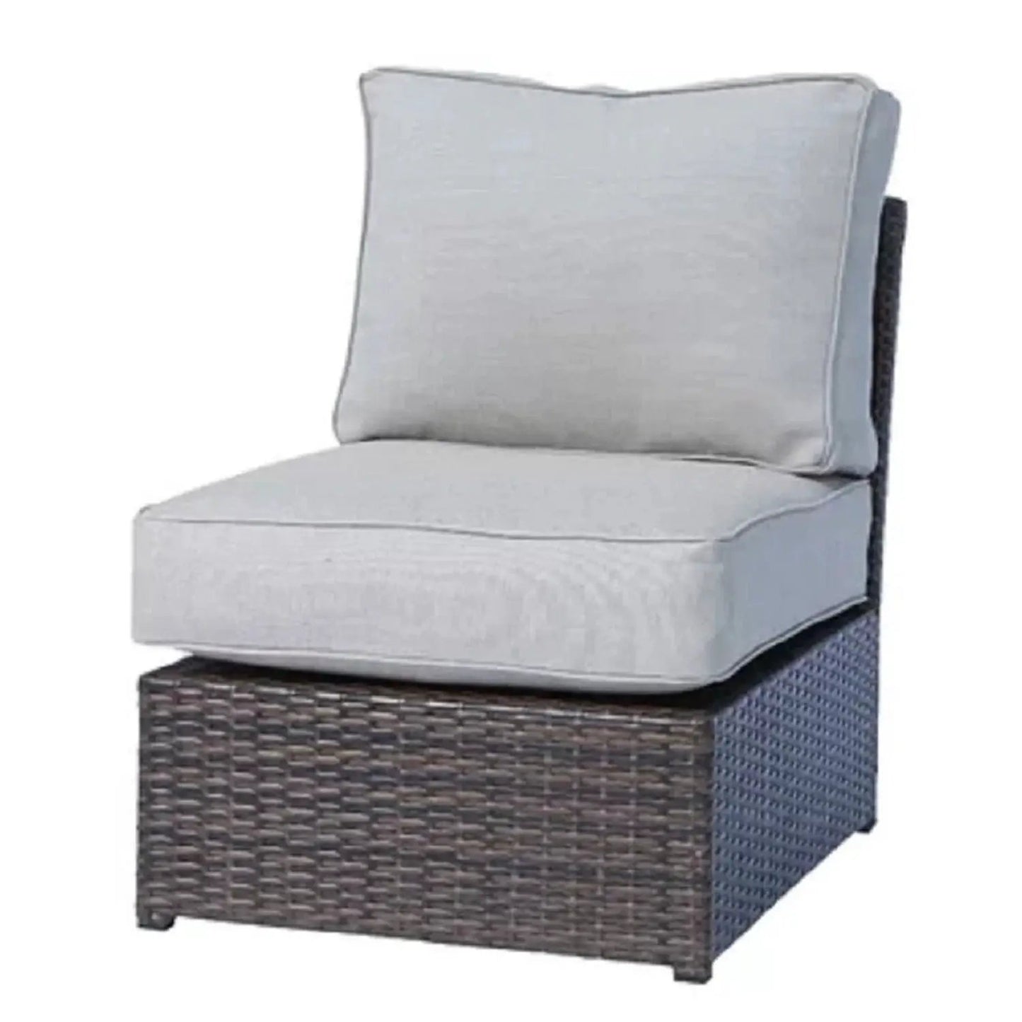 2 Piece Outdoor Rattan Sectional Set with light gray cushions by Unique Piece Furniture on Tampa Home & Garden Store