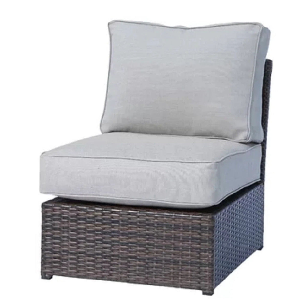 Comfortable Modern Patio Rattan Sectional with gray cushions by HouseOfZazla on Tampa Home & Garden Store