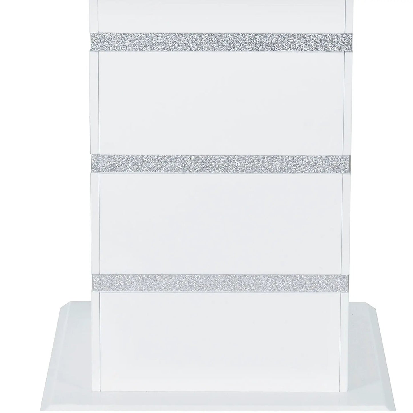 Ariya Bar Table with Glass Inlay and Gloss Finish