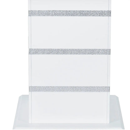 Ariya Bar Table with Glass Inlay and Gloss Finish