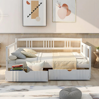 Multifunctional Modern Daybed storage bed in white with under-bed drawers on Tampa Home & Garden Store