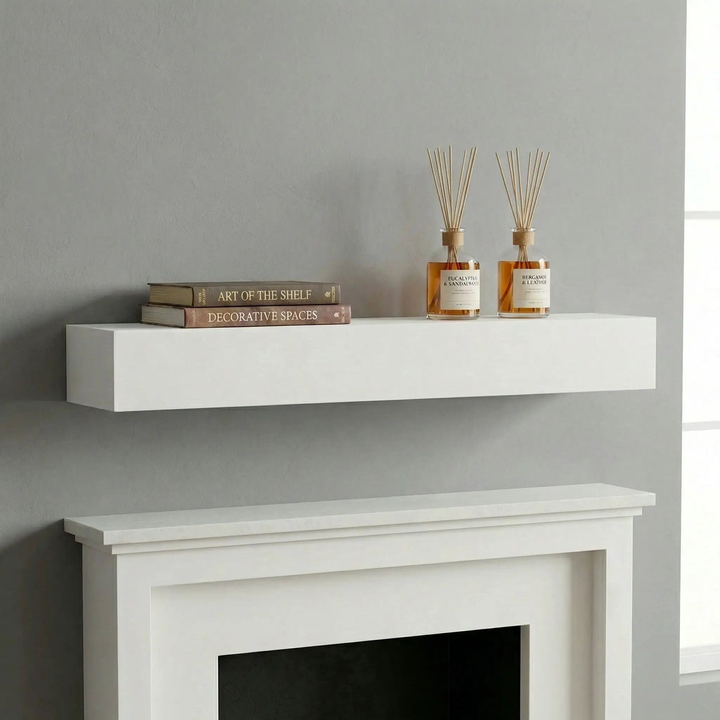 Floating Fireplace Mantel Shelf for Home Decor