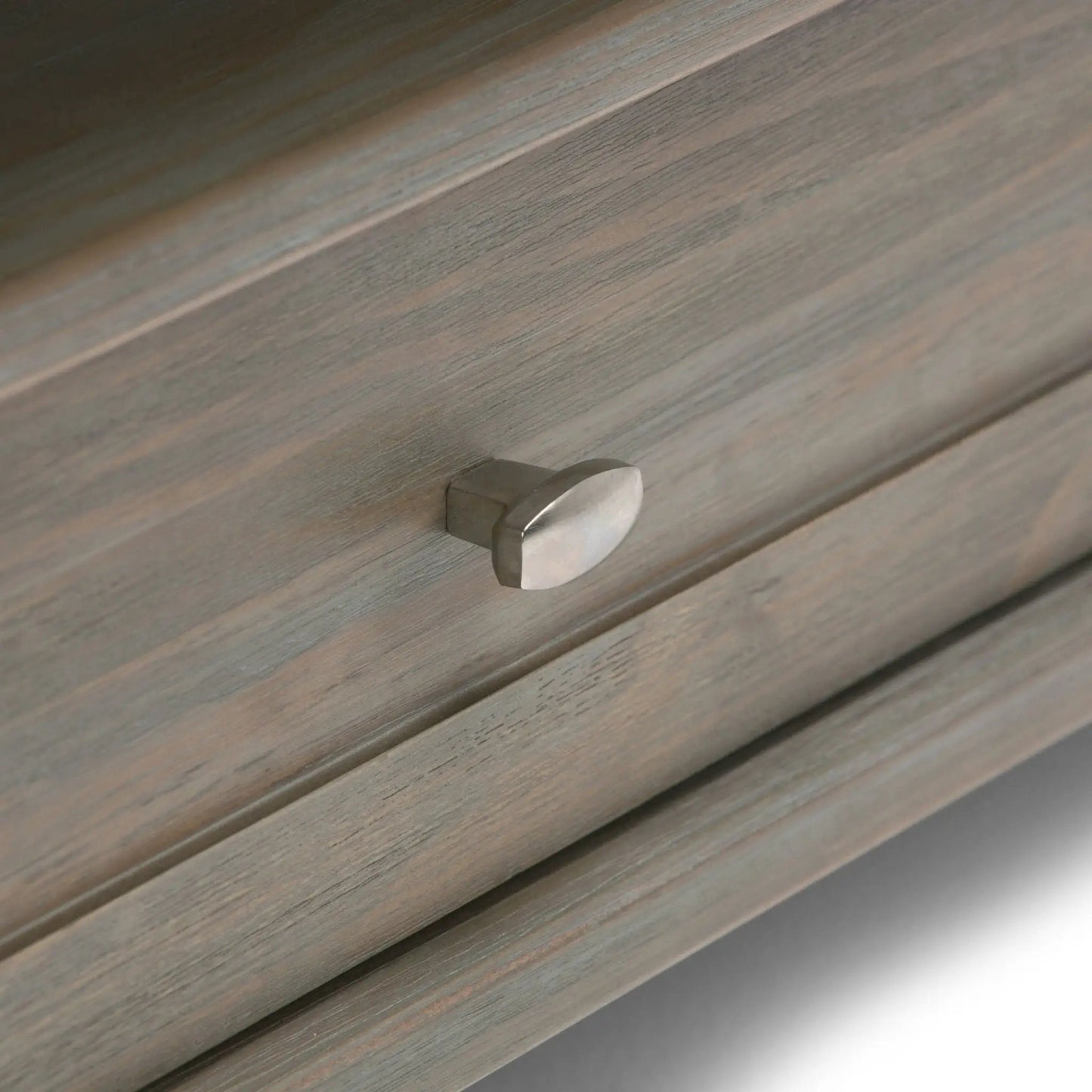 Warm Shaker handcrafted coffee table with warm brown wood grain and brushed metal pull on Tampa Home & Garden Store