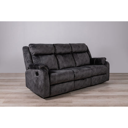 Sonet Domino reclining sofa in dark gray upholstery by HouseOfZazla on Tampa Home & Garden Store