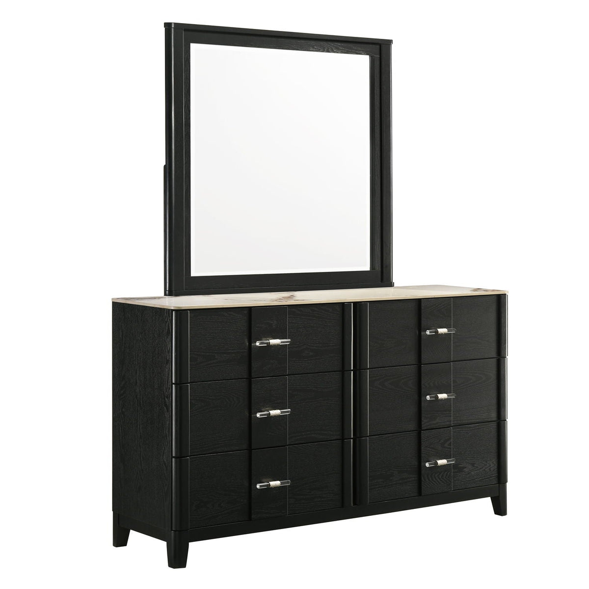 Black bedroom mirror with deep frame Opel by HouseOfZazla, wall mirror on Tampa Home & Garden Store