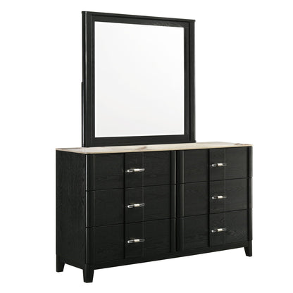 Black bedroom mirror with deep frame Opel by HouseOfZazla, wall mirror on Tampa Home & Garden Store
