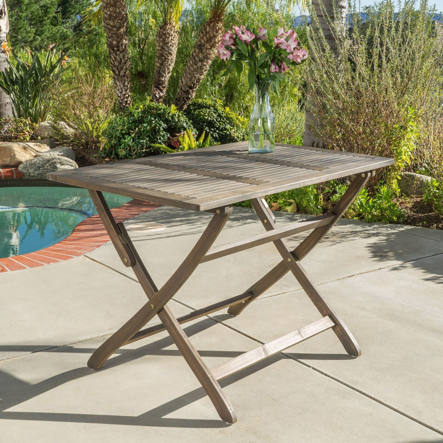 Blissique Outdoor Foldable Wood Dining Table