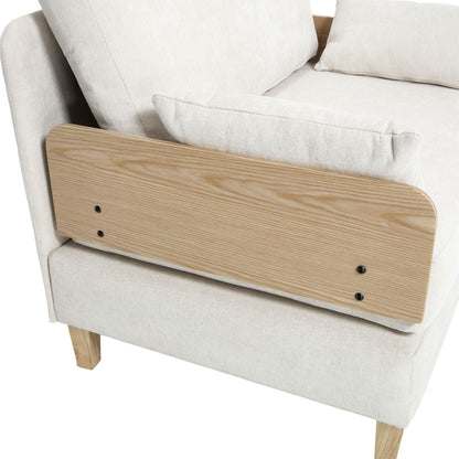 Mid Century Modern 3 Pillow Foldable Sofa Bed
