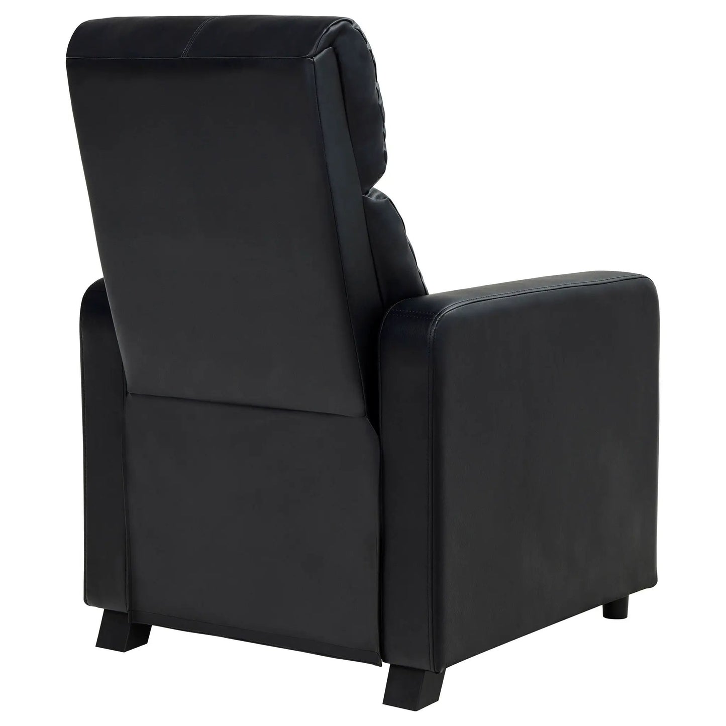 Push Back Recliner in black leather by Unique Piece Furniture on Tampa Home & Garden Store