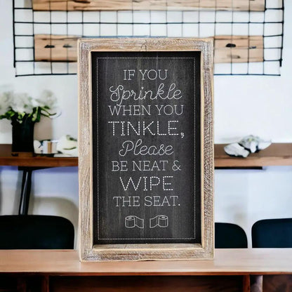 Double Sided Message Sign with Wooden Frame