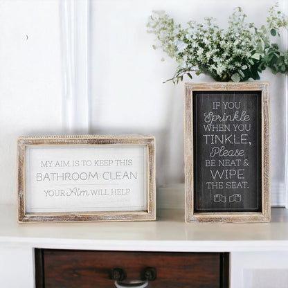 Double Sided Message Sign with Wooden Frame