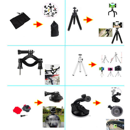 Sports camera accessories set by Sell My Stuff with black mounts, tripods, and phone mounts on Tampa Home & Garden Store