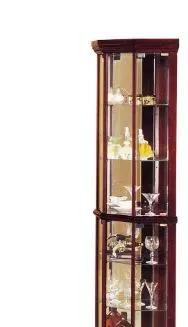 Huxley Curio Cabinet (Corner) - Cherry, glass shelves, corner display by Unique Piece Furniture on Tampa Home & Garden Store