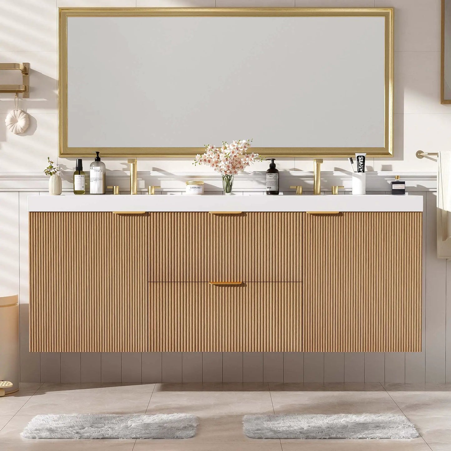 Modern Wall Mounted Vanity and Soft Close Doors