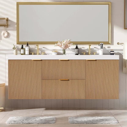 Modern Wall Mounted Vanity and Soft Close Doors