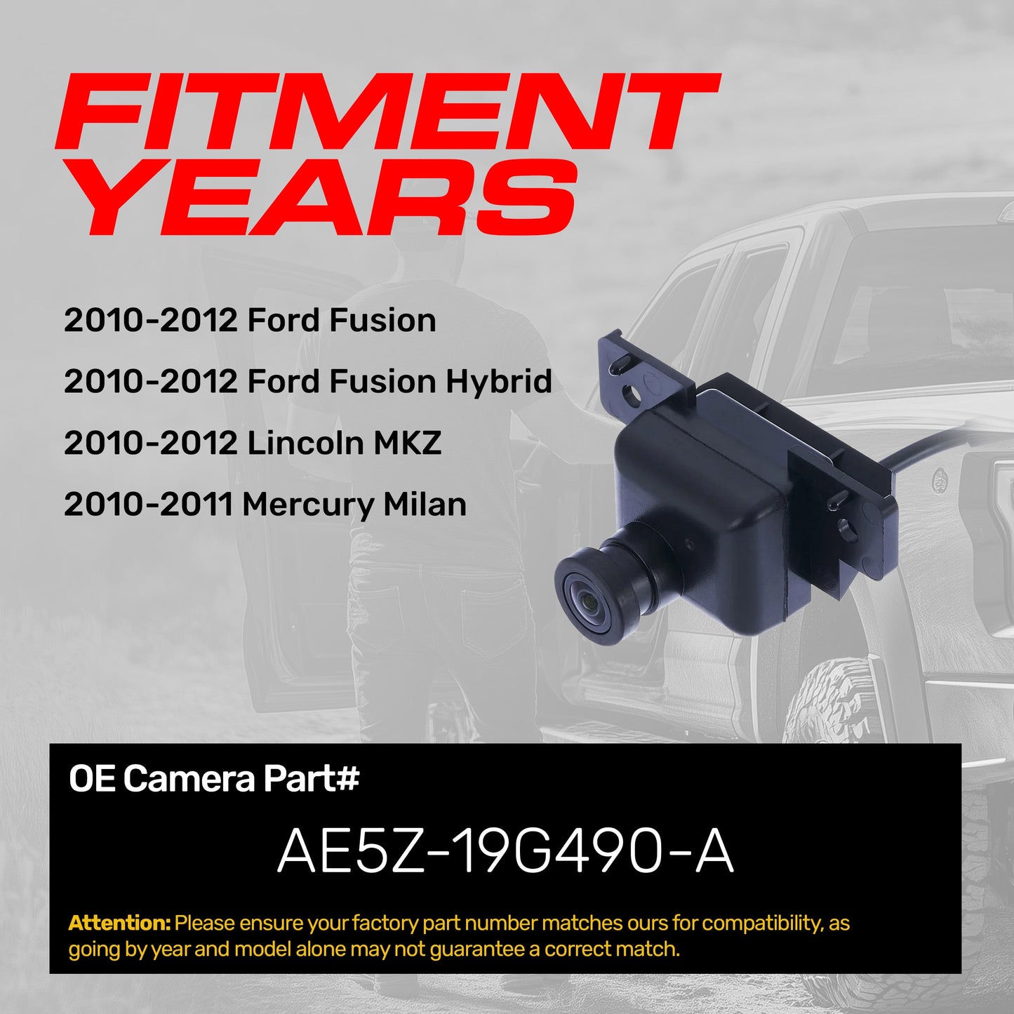 Master Tailgaters OE backup camera AE5Z-19G490-A for Ford Fusion, Lincoln MKZ, Mercury Milan on Tampa Home & Garden Store