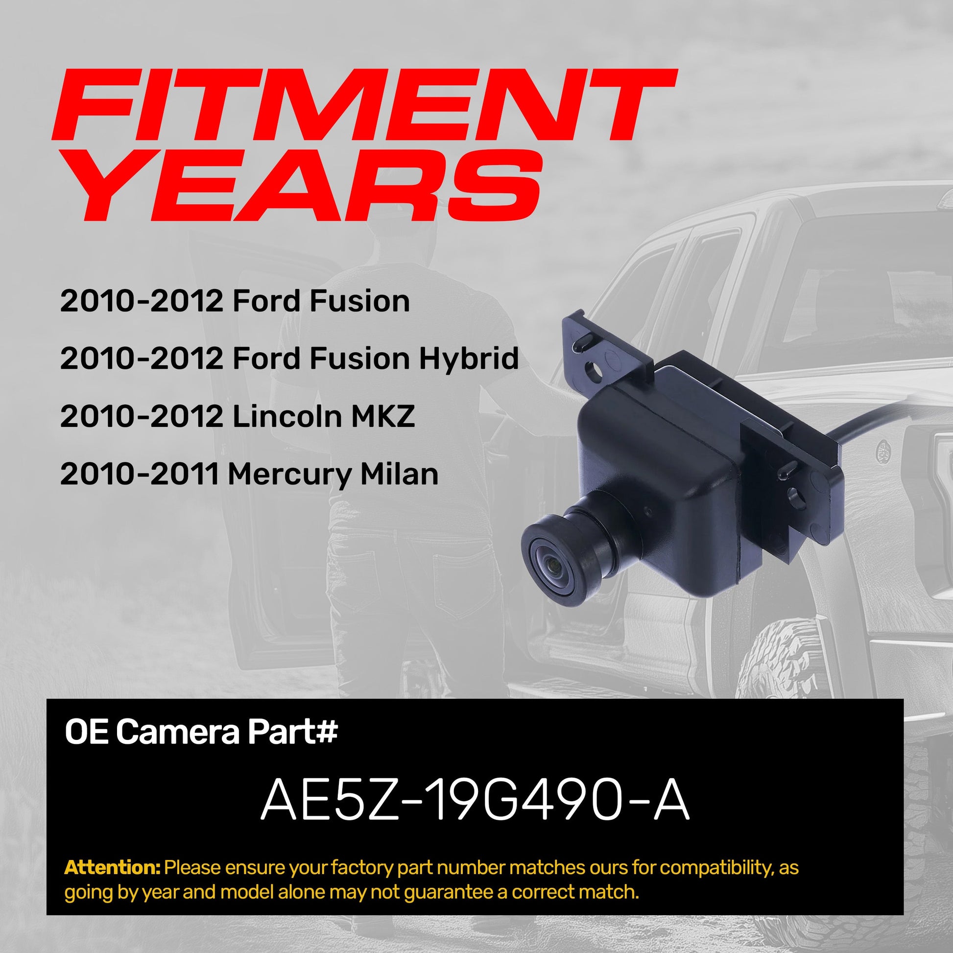 Master Tailgaters OE backup camera AE5Z-19G490-A for Ford Fusion, Lincoln MKZ, Mercury Milan on Tampa Home & Garden Store