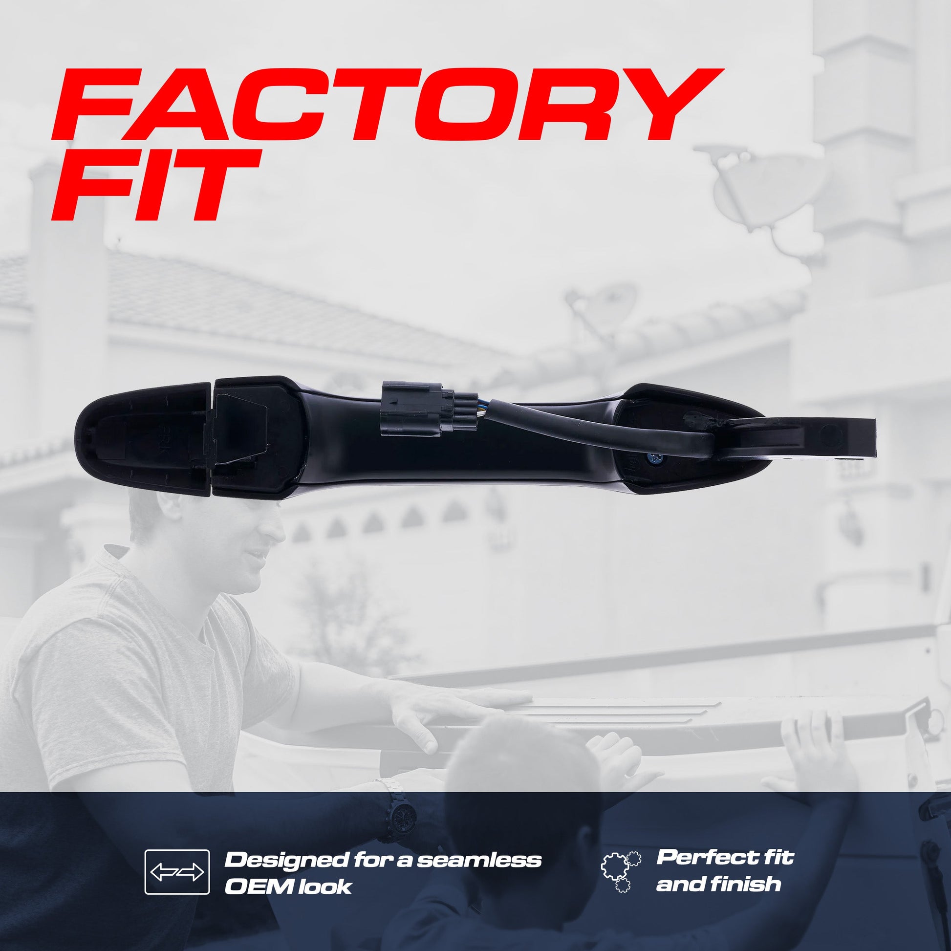 Exterior door handle, black primed replacement for Honda Civic Hybrid and CR-V w/o keyhole on Tampa Home & Garden Store