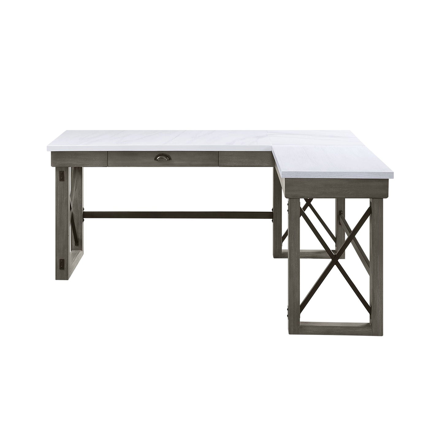Talmar Marble Top Weathered Writing Desk with Lift Top, marble top on weathered gray base on Tampa Home & Garden Store