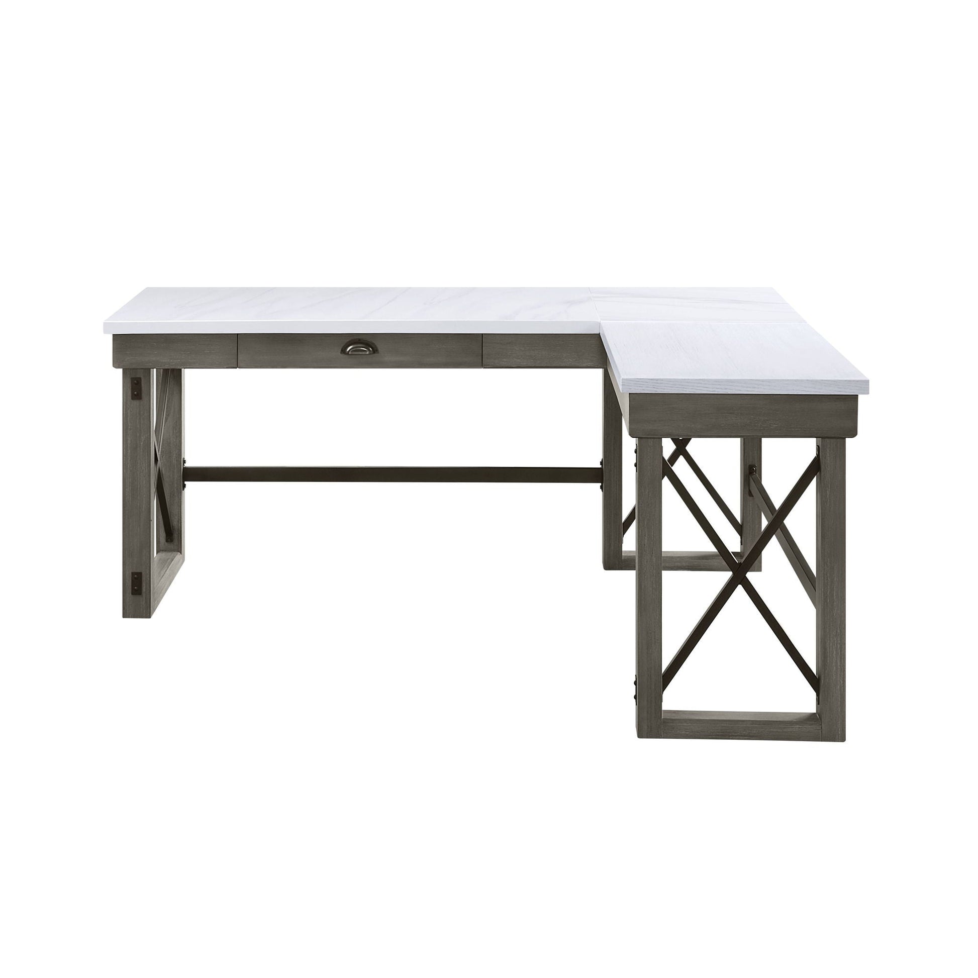 Talmar Marble Top Weathered Writing Desk with Lift Top, marble top on weathered gray base on Tampa Home & Garden Store