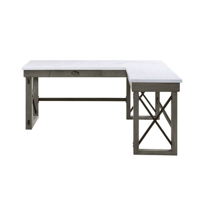 Talmar Marble Top Weathered Writing Desk with Lift Top, marble top on weathered gray base on Tampa Home & Garden Store