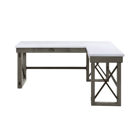 Talmar Marble Top Weathered Writing Desk with Lift Top, marble top on weathered gray base on Tampa Home & Garden Store