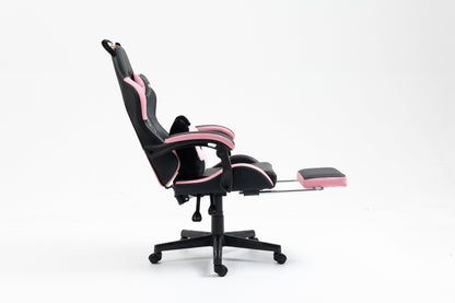 Cute Cat Gaming Chair with paw lumbar cushion in pink and black by HouseOfZazla on Tampa Home & Garden Store
