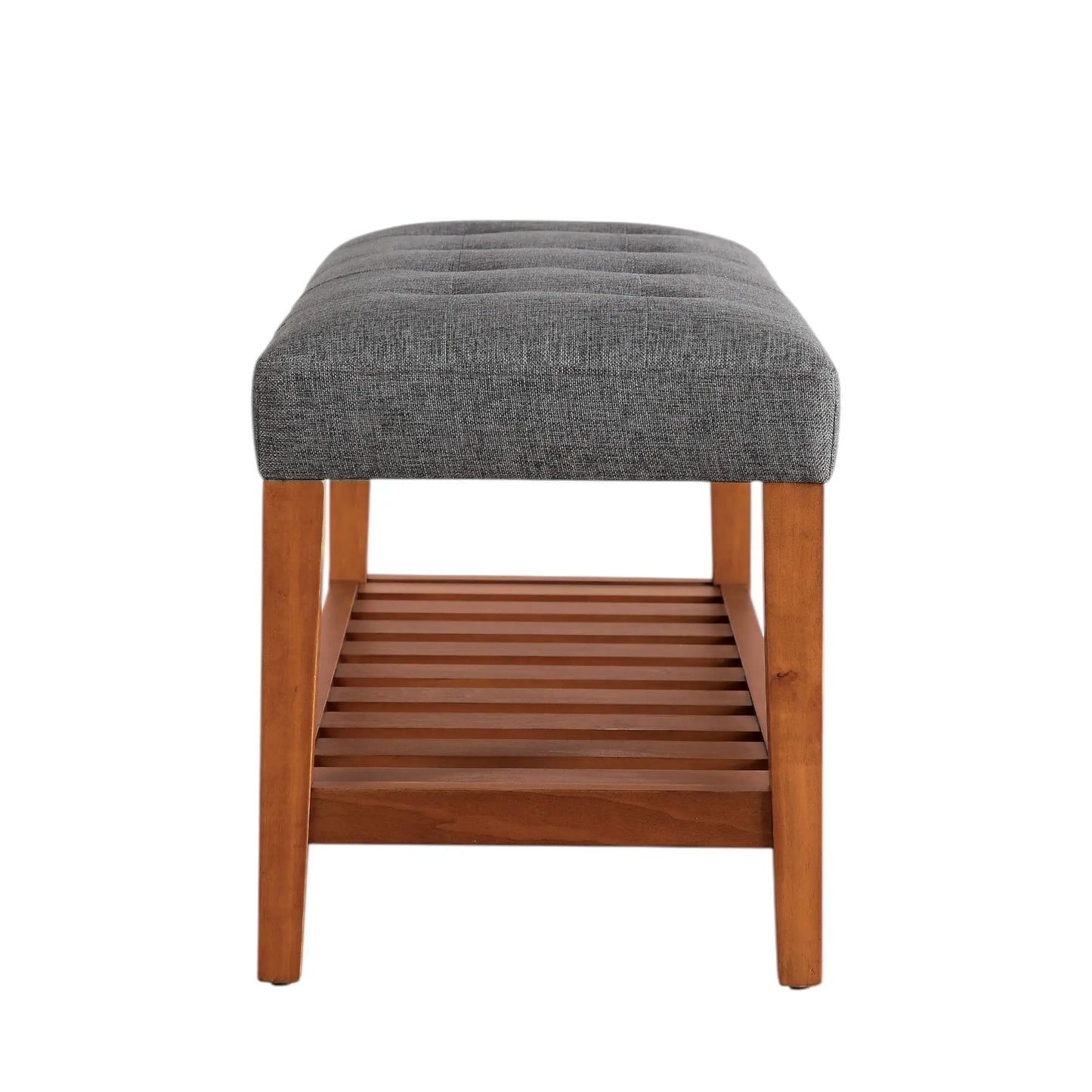 Charla Upholstered Bench with Tufted Fabric Seat