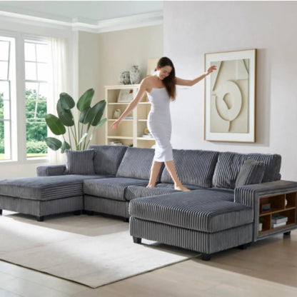 U Shaped Convertible Sofa Four Seater Lounge
