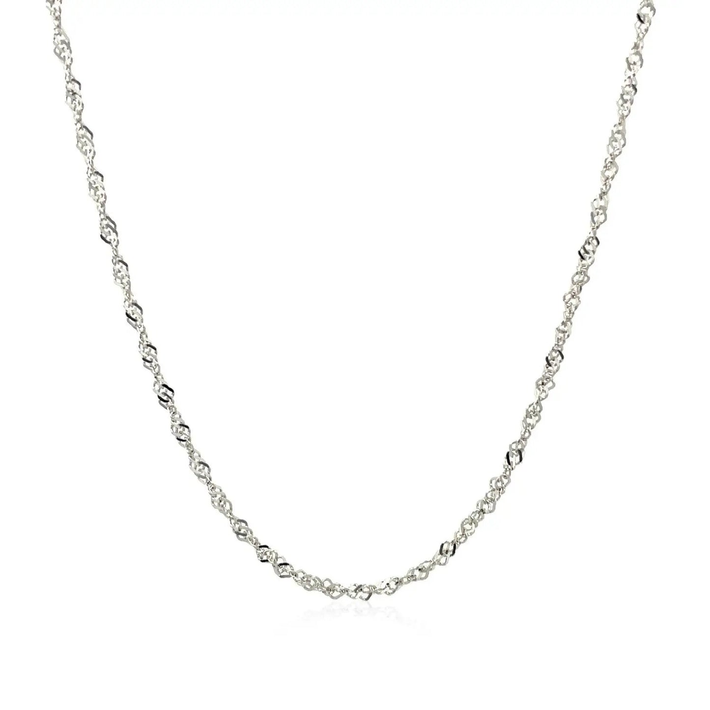 14k white gold Singapore chain necklace 1.5mm by Bids.com on Tampa Home & Garden Store