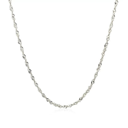 14k white gold Singapore chain necklace 1.5mm by Bids.com on Tampa Home & Garden Store