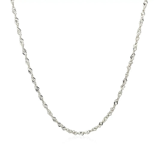 14k white gold Singapore chain necklace 1.5mm by Bids.com on Tampa Home & Garden Store