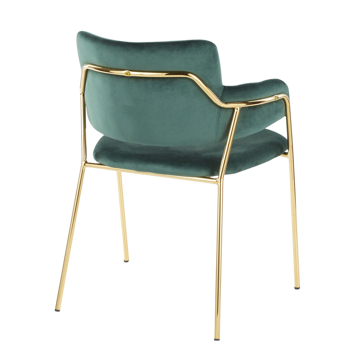 Contemporary chair set with teal velvet padded seats, gold frame; 2 chairs HouseOfZazla on Tampa Home & Garden Store