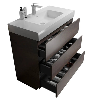 Alice Bathroom Vanity with Large Storage and Sink