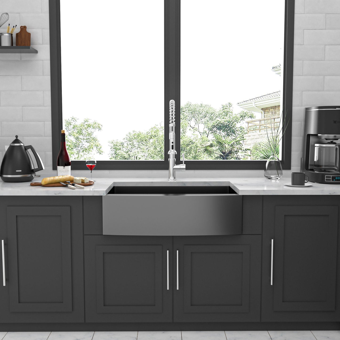 Farmhouse Apron Front Stainless Steel Sink