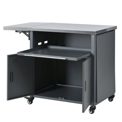 Foldable Outdoor Prep Cart and Storage Shelf