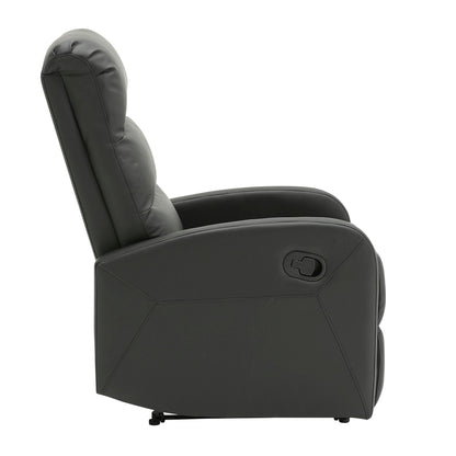Dormi Contemporary Recliner Chair by HouseOfZazla, black leather recliner with padded back on Tampa Home & Garden Store